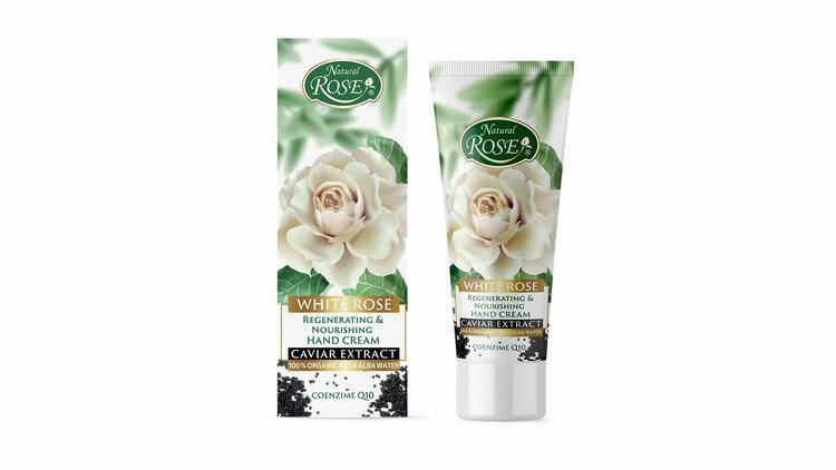 Гідратуючий та регенеруючий крем для рук White Rose & Caviar від Arsy Cosmetics 75 мл, фото 1