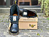 Чоловічі осінні черевики Dr. Martens Black Smooth 1460 Чоботи демі Д. Мартінс унісекс чорні шкіра натуральна, фото 10