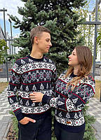 Новорічні парні светри зі сніжинками, фото 2
