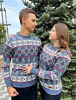 Новорічні парні светри зі сніжинками, фото 3