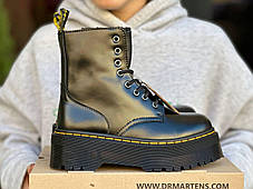 Жіночі зимові черевики Dr. Martens Jadon Black high winter Чоботи мартінс Жадон високі зимові чорні з хутром, фото 4