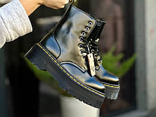 Жіночі зимові черевики Dr. Martens Jadon Black high winter Чоботи мартінс Жадон високі зимові чорні з хутром, фото 3