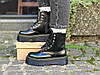 Жіночі зимові черевики Dr. Martens Jadon Black high winter Чоботи мартінс Жадон високі зимові чорні з хутром, фото 10
