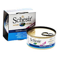 Schesir Tuna Aloe Puppy ТУНЕЦ З АЛОЕ — вологий корм для цуценят у консервах 0,15 кг