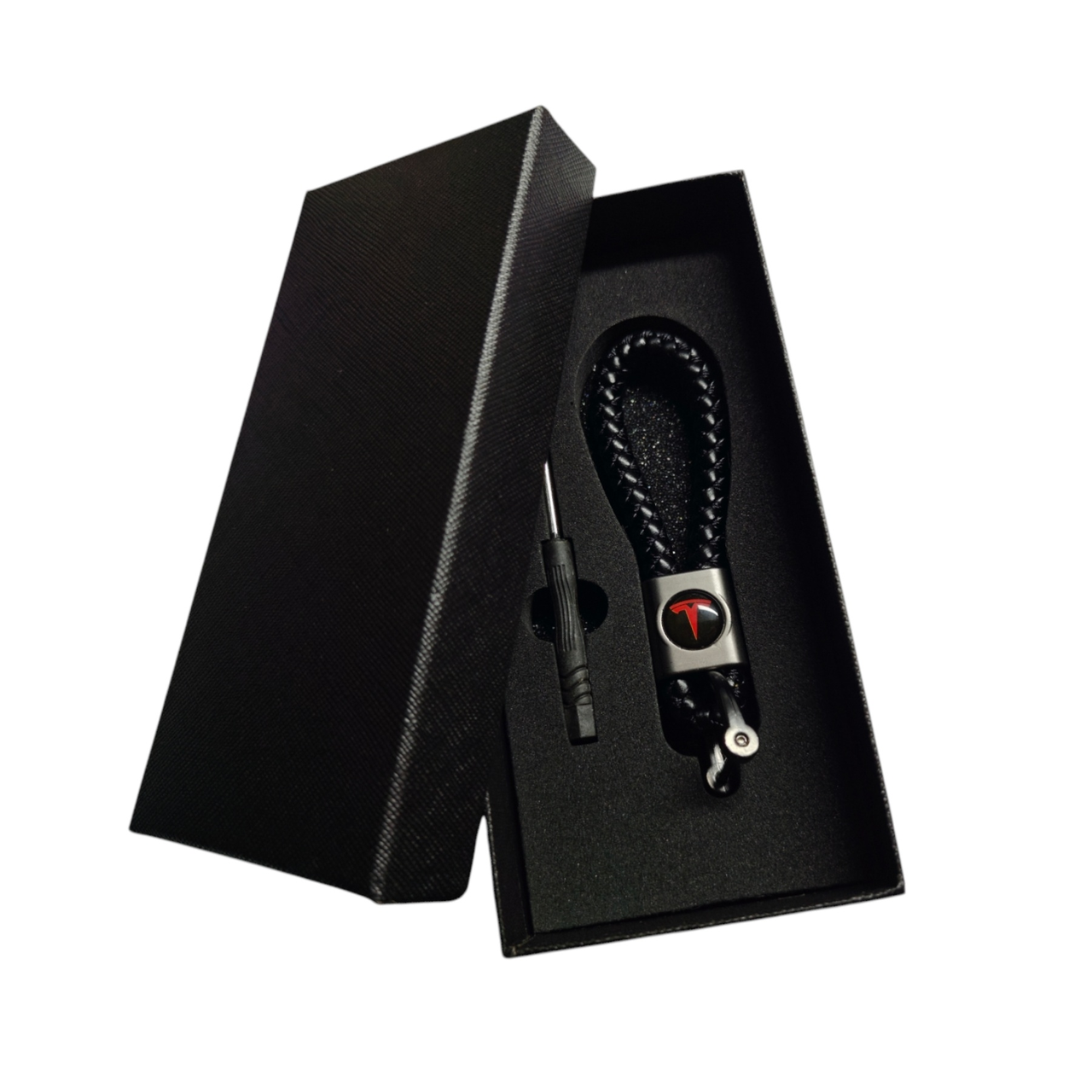 Брелок для автомобільних ключів Tesla, нікель, фото 1