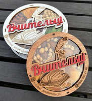 Коробки з фанери круглі. Подарункові коробки.