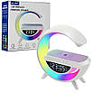 Rgb нічник із функцією бездротового заряджання 15 W Light Sound Machine BT-3401 смарт-лампа з bluetooth колонкою, фото 10