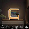 Лампа-нічник з bluetooth-колонкою, годинником Light Sound Machine XM-G3 mini Світильник з бездротовою зарядкою, фото 5