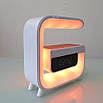 Лампа-нічник з bluetooth-колонкою, годинником Light Sound Machine XM-G3 mini Світильник з бездротовою зарядкою, фото 8