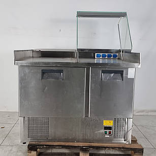 Холодильний стіл із нержавіючої сталі "IGLOO" (хот-дог модуль) 1.2 м., (Польща), (+2° +8°), Б/у