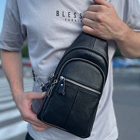 Чоловічий шкіряний слінг-рюкзак на плече TIDING BAG TM-89760