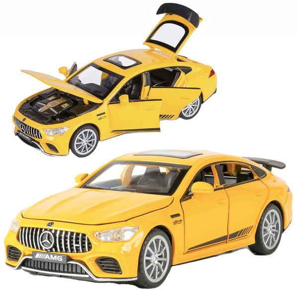 Машинка іграшка Mercedes GT63 моделька металева колекційна 15 см Жовтий (59431)