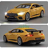 Машинка іграшка Mercedes GT63 моделька металева колекційна 15 см Жовтий (59431), фото 7