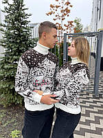 Новорічні парні светри з горлом "Засніжений ліс", фото 4