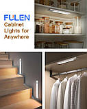 Світлодіодне освітлення шафи FULEN з датчиком руху для використання в приміщенні, світлодіодна стрічка із зарядкою від USB-порту,, фото 5