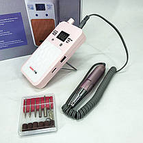 Манікюрний апарат з підсвічуванням Nail Drill YT-928 розовый, Фрезер для догляду IW-223 за нігтями, фото 4