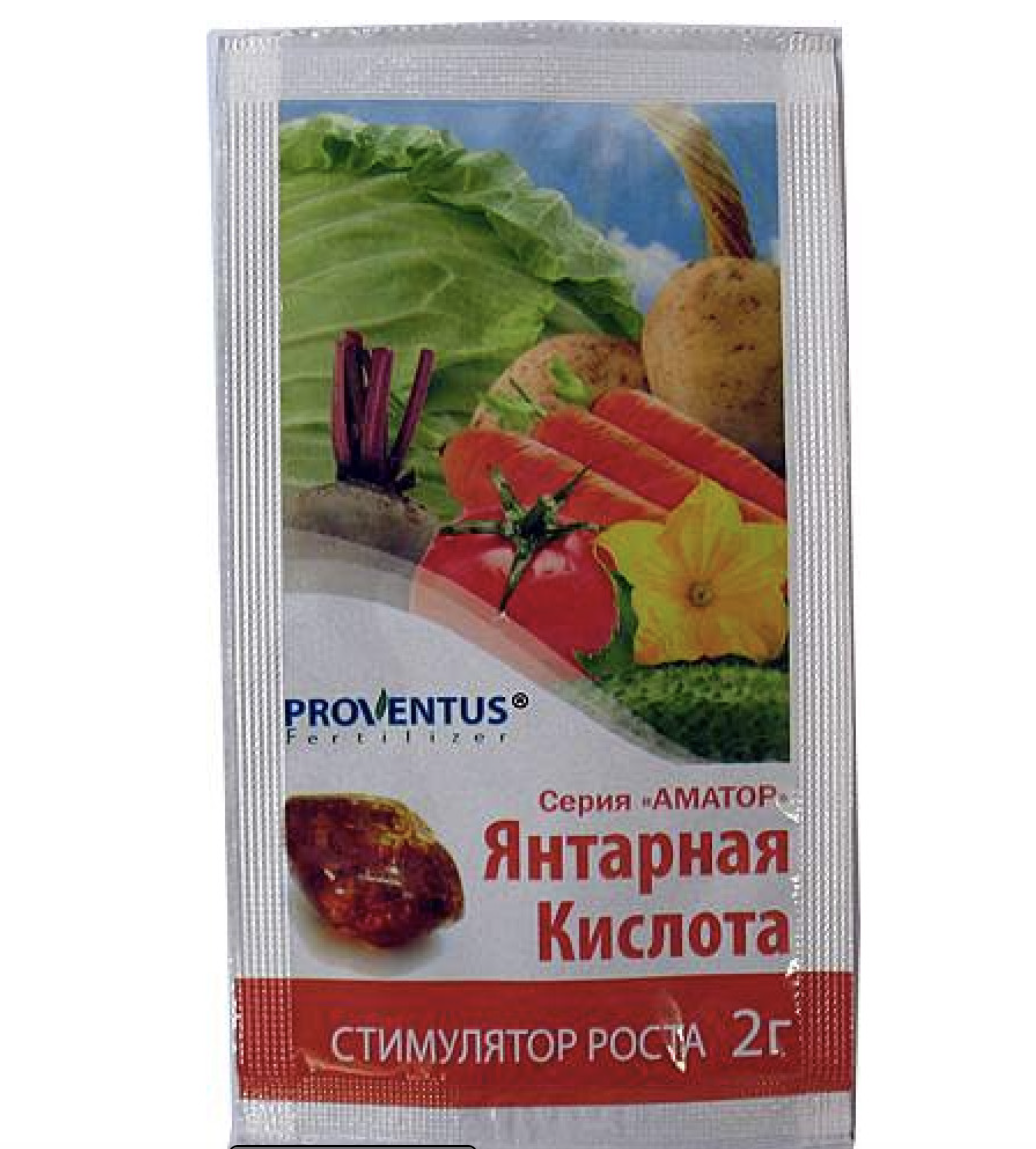 Бурштинова кислота, стимулятор росту 2г, фото 1