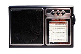 Радіоприймач акумуляторний Golon BT-319 MP3+USB+MicroSD+Bluetooth із сонячною батареєю Black (7_01293)