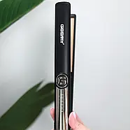 Плойка випрямляч для волосся з регулюванням температури Geemy GM-416 Чорний Праска з керамічним покриттям, фото 4