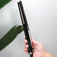 Плойка випрямляч для волосся з регулюванням температури Geemy GM-416 Чорний Праска з керамічним покриттям, фото 6