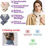 Розумний графеновий шарф PopWarm, грілка для шиї, розумний електричний шарф з 3 рівнями підігріву, шарф для шиї Painel, шарф, фото 3