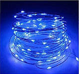 Гірлянда на батарейках + USB 3 m 30 led B BLUE, фото 3