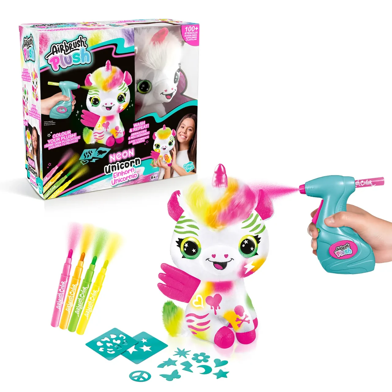 Набір для творчості Canal Toys Diy Airbrush Plush Єдиноріг Неон AIR024