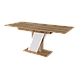 Сучасний прямокутний обідній розсувний стіл Теч 140-180х80 ДСП Дуб Сонома та Білий Neman, фото 2