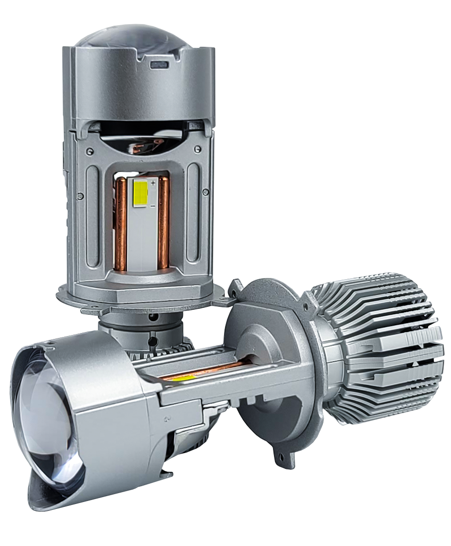 LED лампи автомобільні з лінзою DriveX LE-09 H4 H/L 40/50W 9-36V 6000K