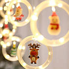 Світлодіодна гірлянда штора usb Ялинка, Сніговик, Дід Мороз, Олень, Шапка, Фігурні гірлянди, фото 2