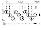 Світлодіодна гірлянда штора usb Ялинка, Сніговик, Дід Мороз, Олень, Шапка, Фігурні гірлянди, фото 9