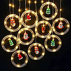 Світлодіодна гірлянда штора usb Ялинка, Сніговик, Дід Мороз, Олень, Шапка, Фігурні гірлянди, фото 6