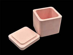 Гіпсове кашпо КУБ рожевого кольору 85х85Х85мм 250мл / Гіпсове кашпо КУБ рожевого кольору 85х85Х85мм 250мл