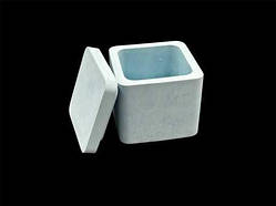 Гіпсове кашпо КУБ блакитного кольору 85х85Х85мм 250мл / Гіпсове кашпо КУБ блакитного кольору 85х85Х85мм 250мл