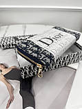 Гаманець Dior жіночий Гаманець Діор синій текстильний, фото 4