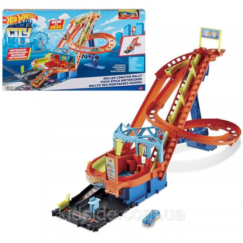 Hot Wheels HDP04 Roller Coaster Rally Автотрек Хот Вілс Перегони на американських гірках