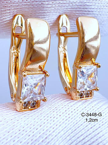 Сережки Xuping позолота, фото 1