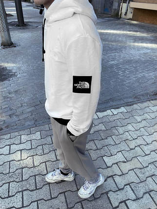Білий осінній чоловічий худі The North Face з капюшоном, фото 3