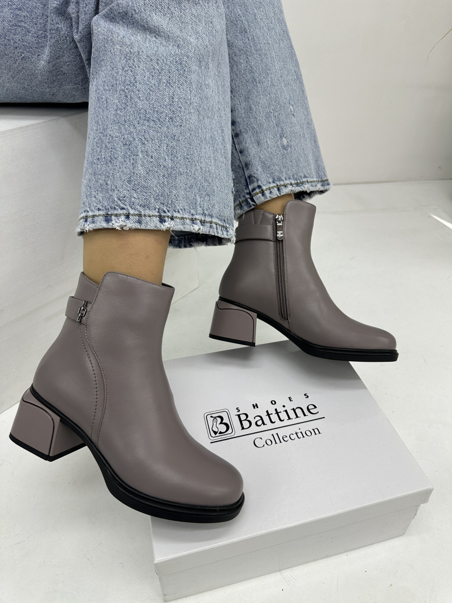 Черевики жіночі зимові Battine V941-J1728 шкіряні сірі 37