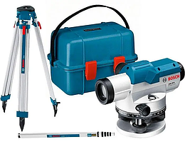 Професійний оптичний нівелір Bosch Professional GOL 20 D в кейсі з штативом BT 160, лінійкою GR 500, діапазон 60 м