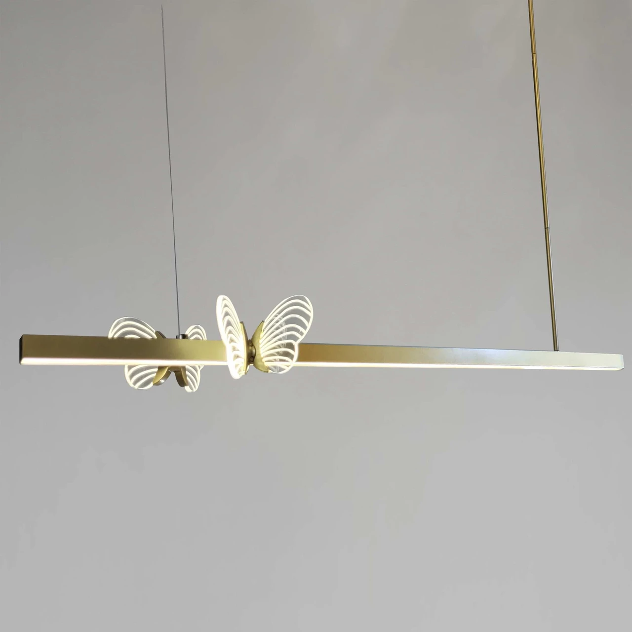 Підвісна сучасна люстра з метеликами P616GD, фото 1