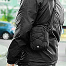 Сумка барсетка через плече RIO чорна тканинна молодіжна месенджер, фото 4