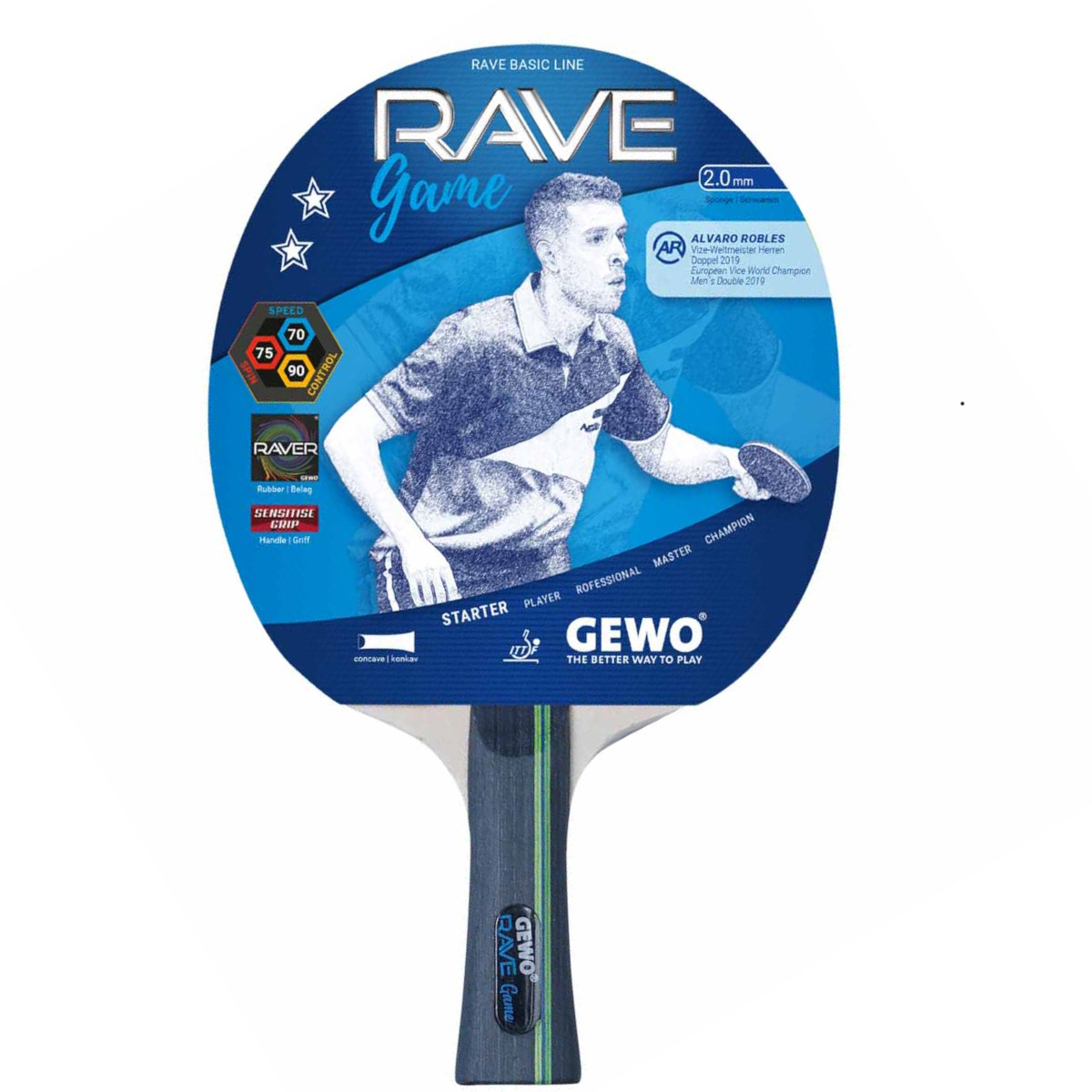 Ракетка для настільного тенісу Gewo Rave Game FL (860200001), фото 1