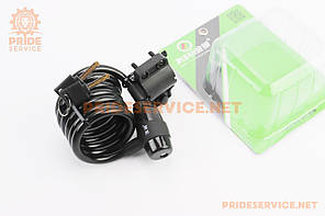 Замок протиугінний тросовий 1500х10мм під ключ, кріпл. за трубу сидіння, T503