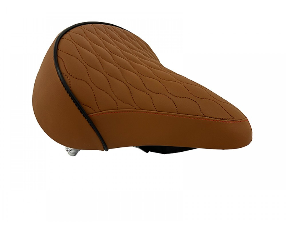 Сідло з двома пружинами AZ-177AD-K Коричневе, фото 1