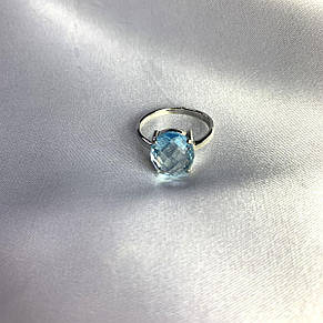 Срібне кільце SilverBreeze з натуральним топазом 5.613ct (2049425) 18 розмір, фото 3