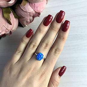 Срібне кільце SilverBreeze з опалом 2.053ct (2024132) 18 розмір, фото 4