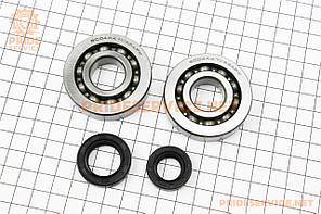 Підшипник SCO4A47CS24PX1 (20x52x12) 2шт колінчастого валу DIO AF18/27 + сальник (15,5x25,5x7; 20x31x7)