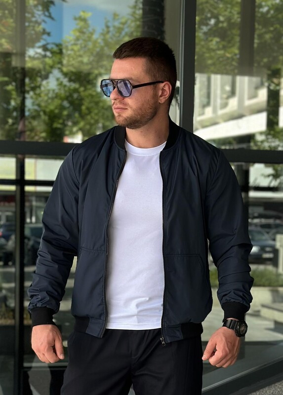 Демісезонний бомбер від Intruder темно-синій Challenge, фото 1