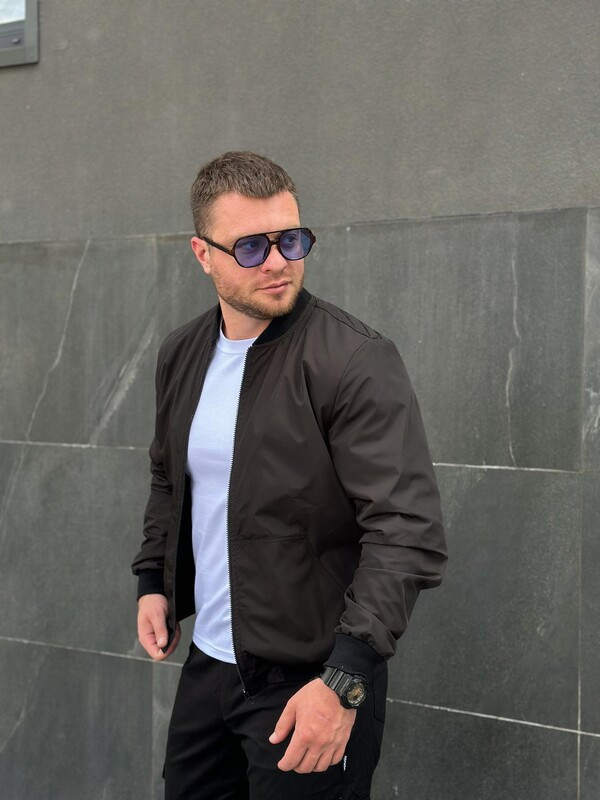 Базовий бомбер від Intruder чорного кольору Challenge, фото 1